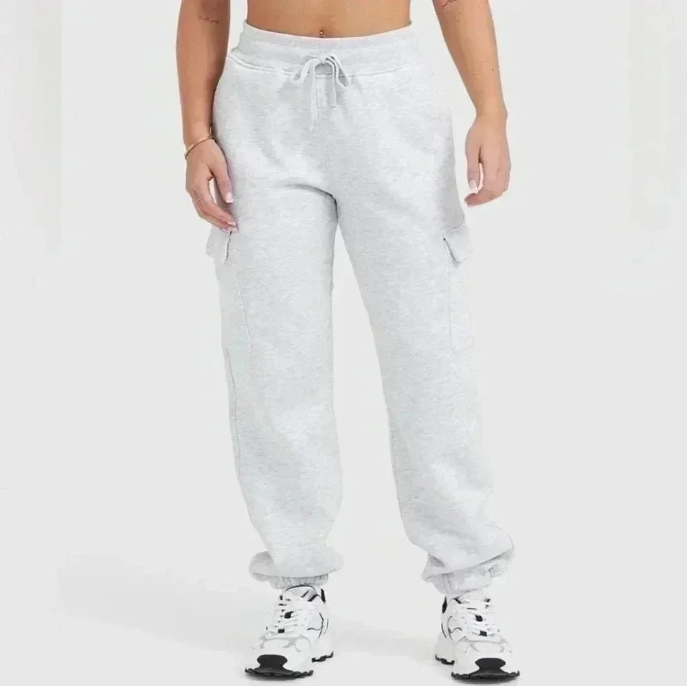 Oner Active ALL DAY CARGO JOGGER in Light Grey Marl Long Length